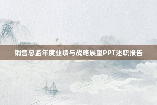 销售总监年度业绩与战略展望PPT述职报告